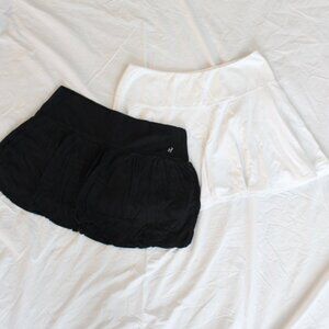 Bundle Old Navy Cotton Skirts - White Skater Style & Black Tulip Bottom Stretch